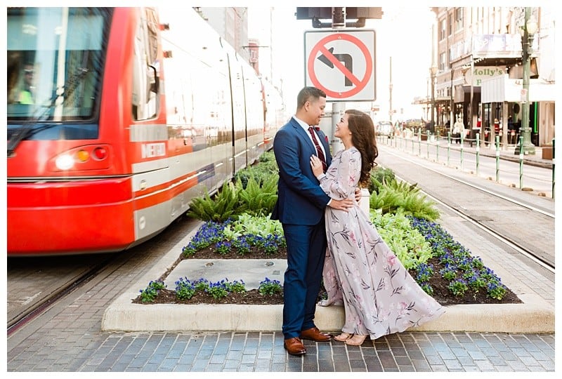 downtown houston engagement
