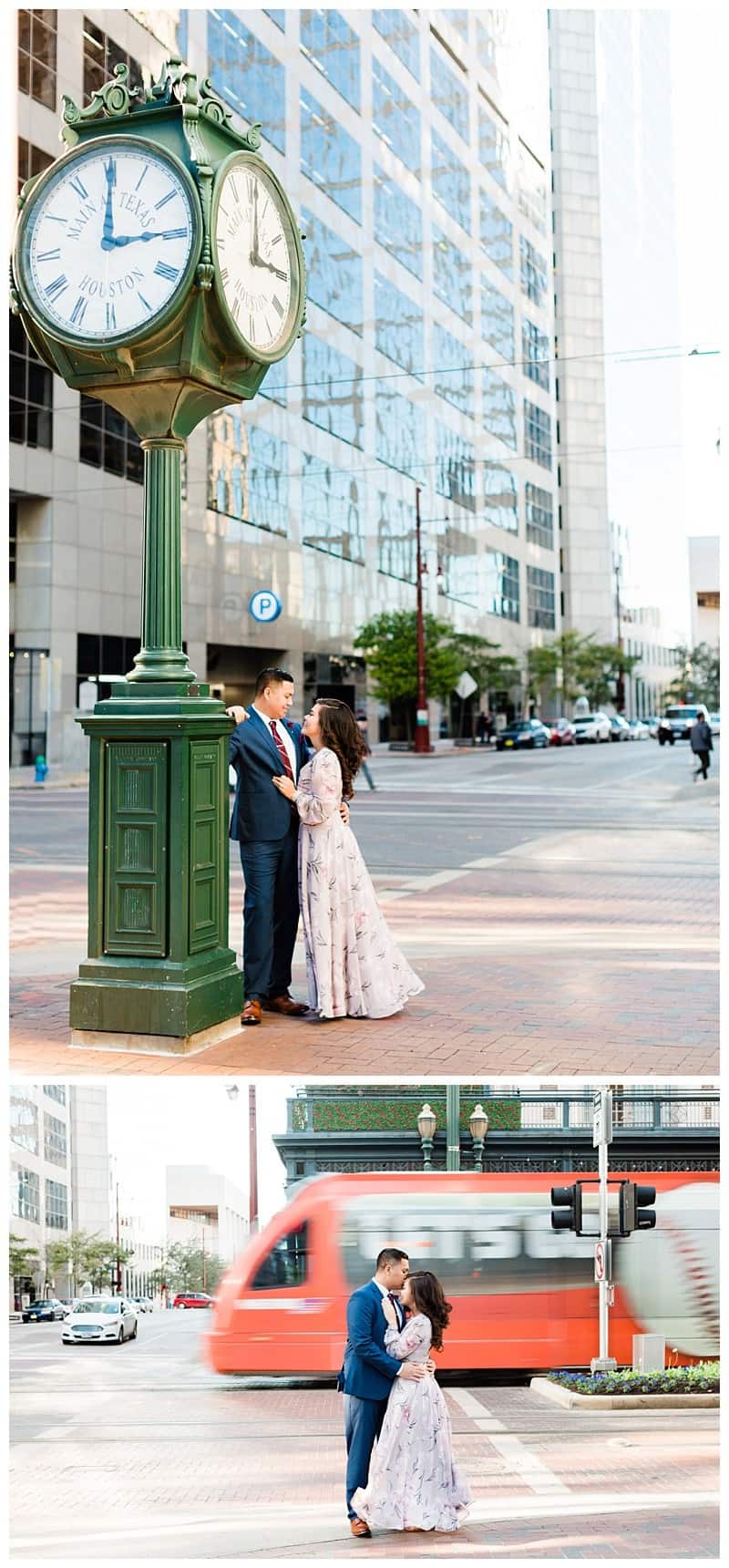 downtown houston engagement