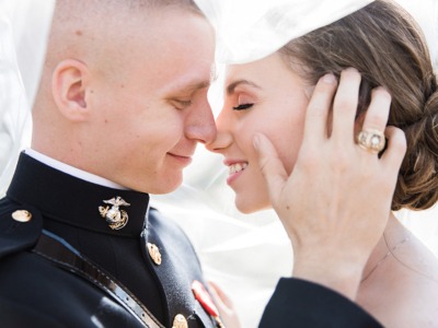 Military wedding at the barn at swallows eve texas